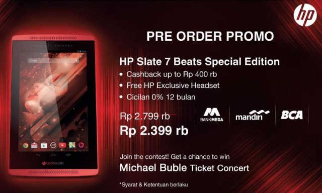 Spesifikasi HP Slate 7 Beats Special Edition