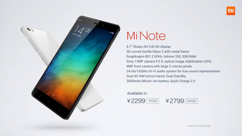 spesifikasi xiaomi mi note